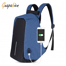 Guapabien Multifunction Travel USB Port Backpack  (Blue)