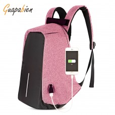 Guapabien Multifunction Travel USB Port Backpack  (Pink)