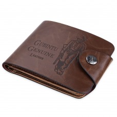 Cowboy Figure Leather Wallet for Men
